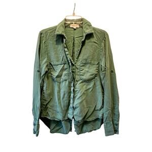 Cloth & Stone Turquoise Button Down Women's Size Small